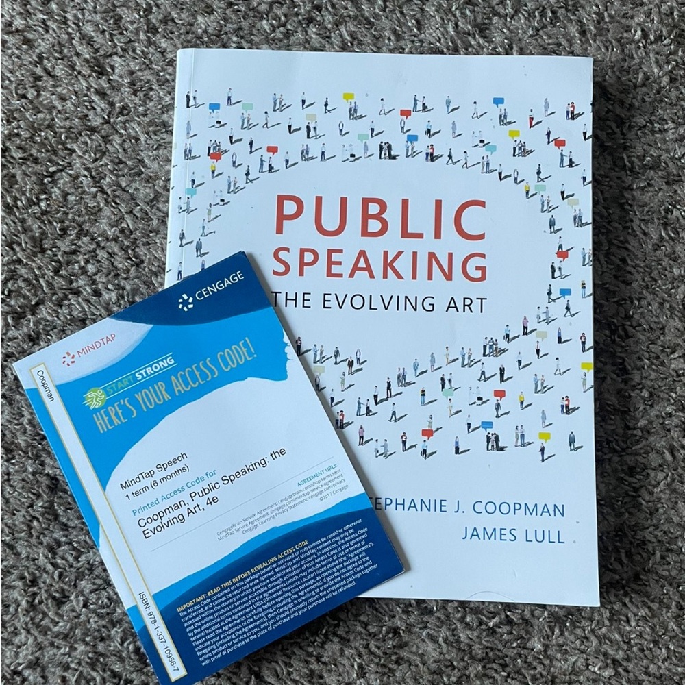 Cengage is Public Speaking The Evolving Art 4th Edition w/Access Code